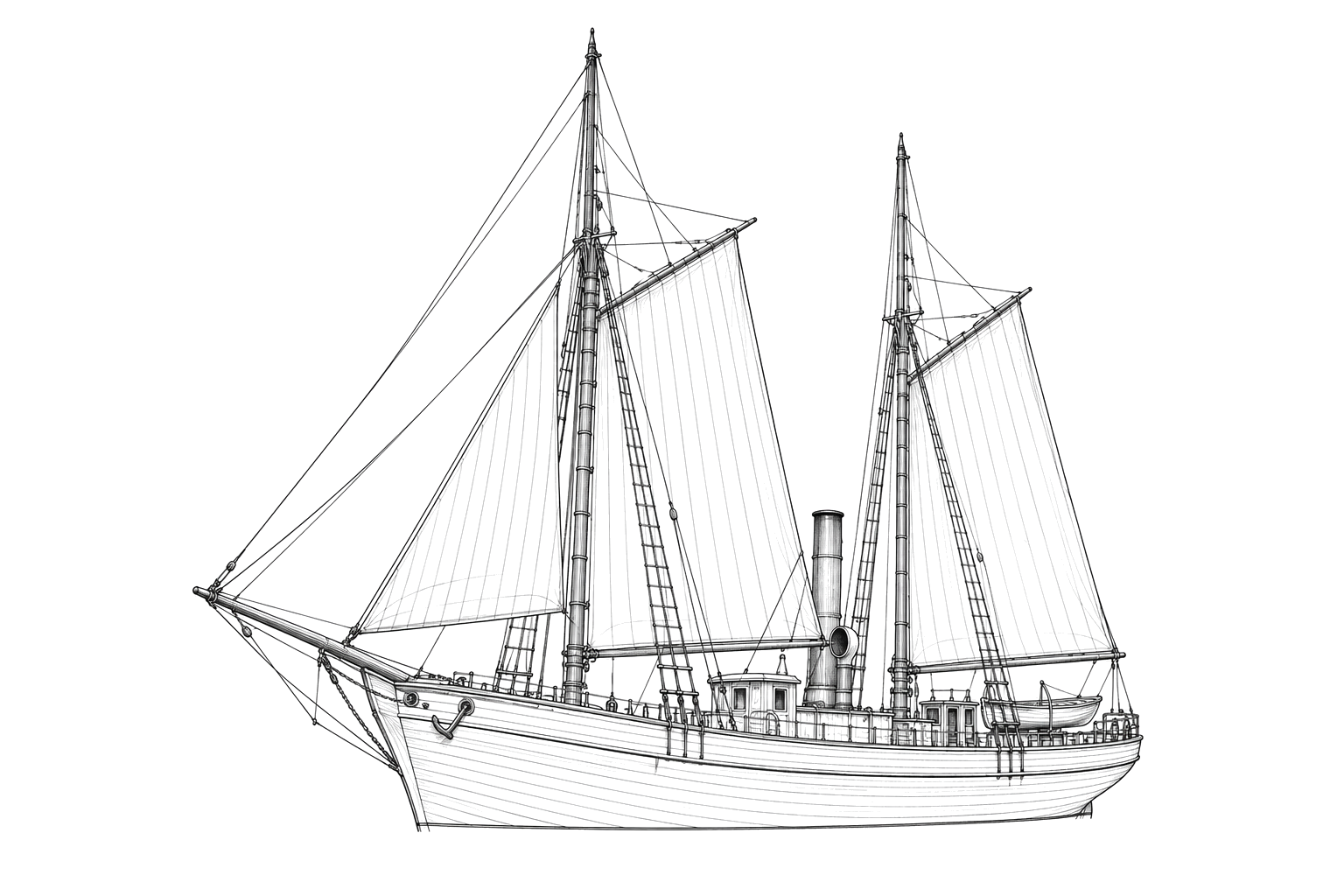 Engraved line drawing of the Celia