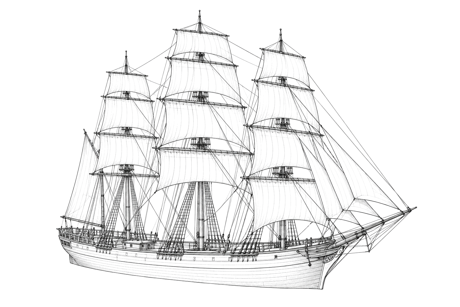 Engraved line drawing of the Germania