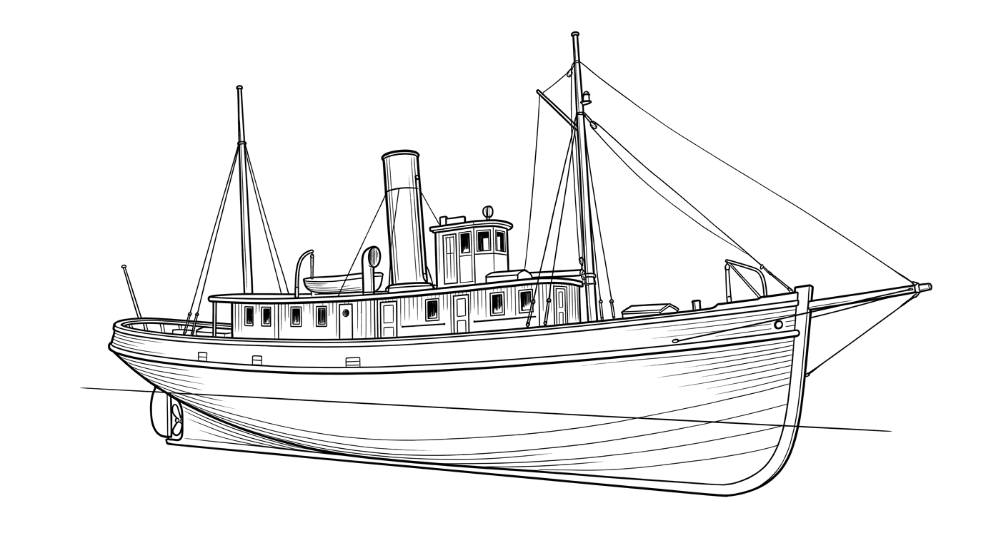 Engraved line drawing of the Eagle