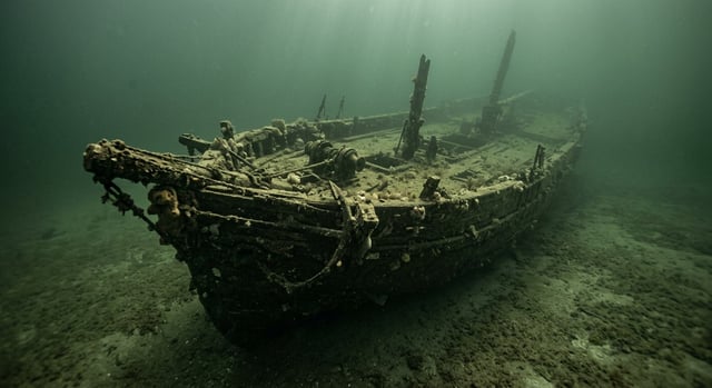 Artistic impression of the Roosevelt Inlet Shipwreck
