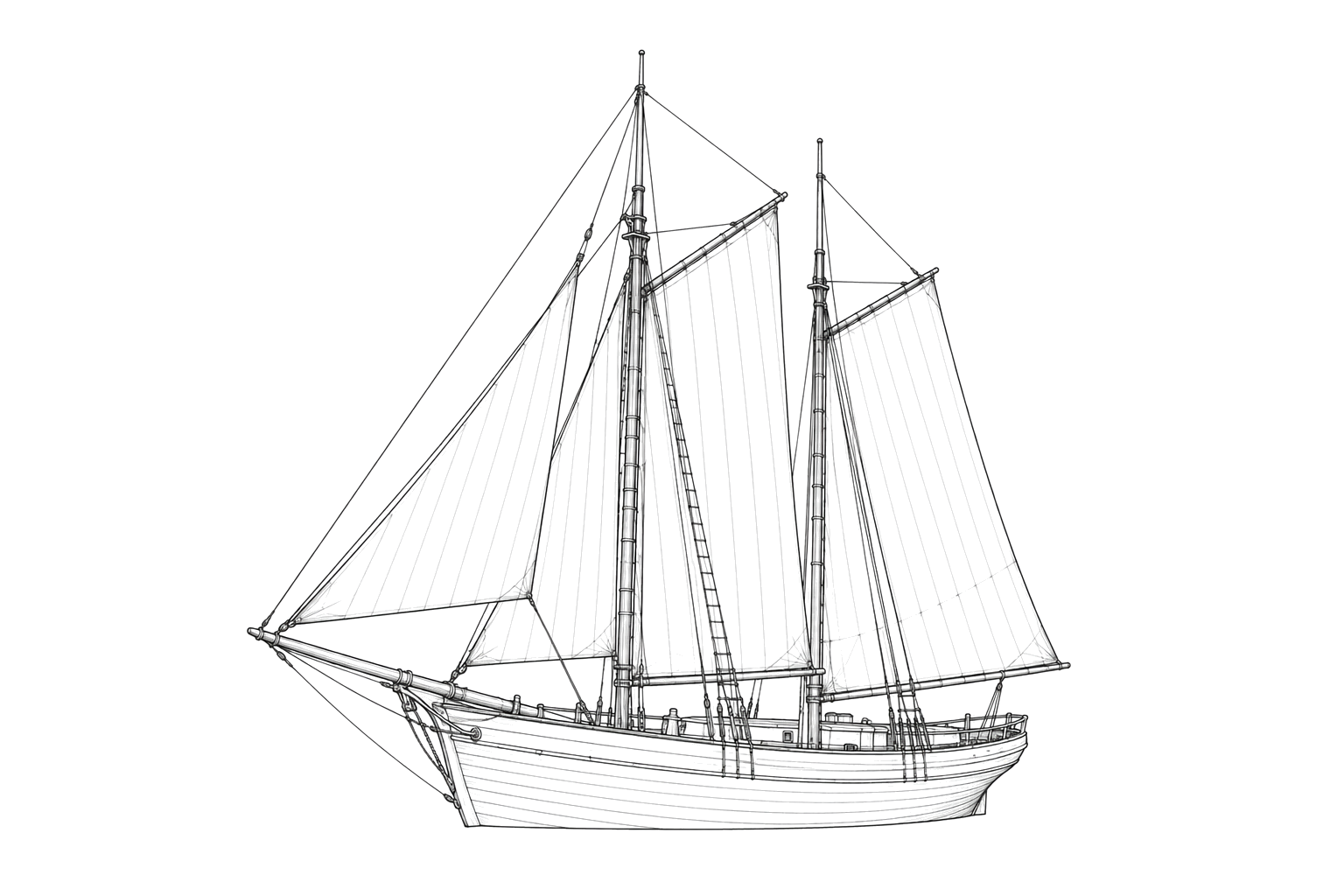 Engraved line drawing of the Jennibel