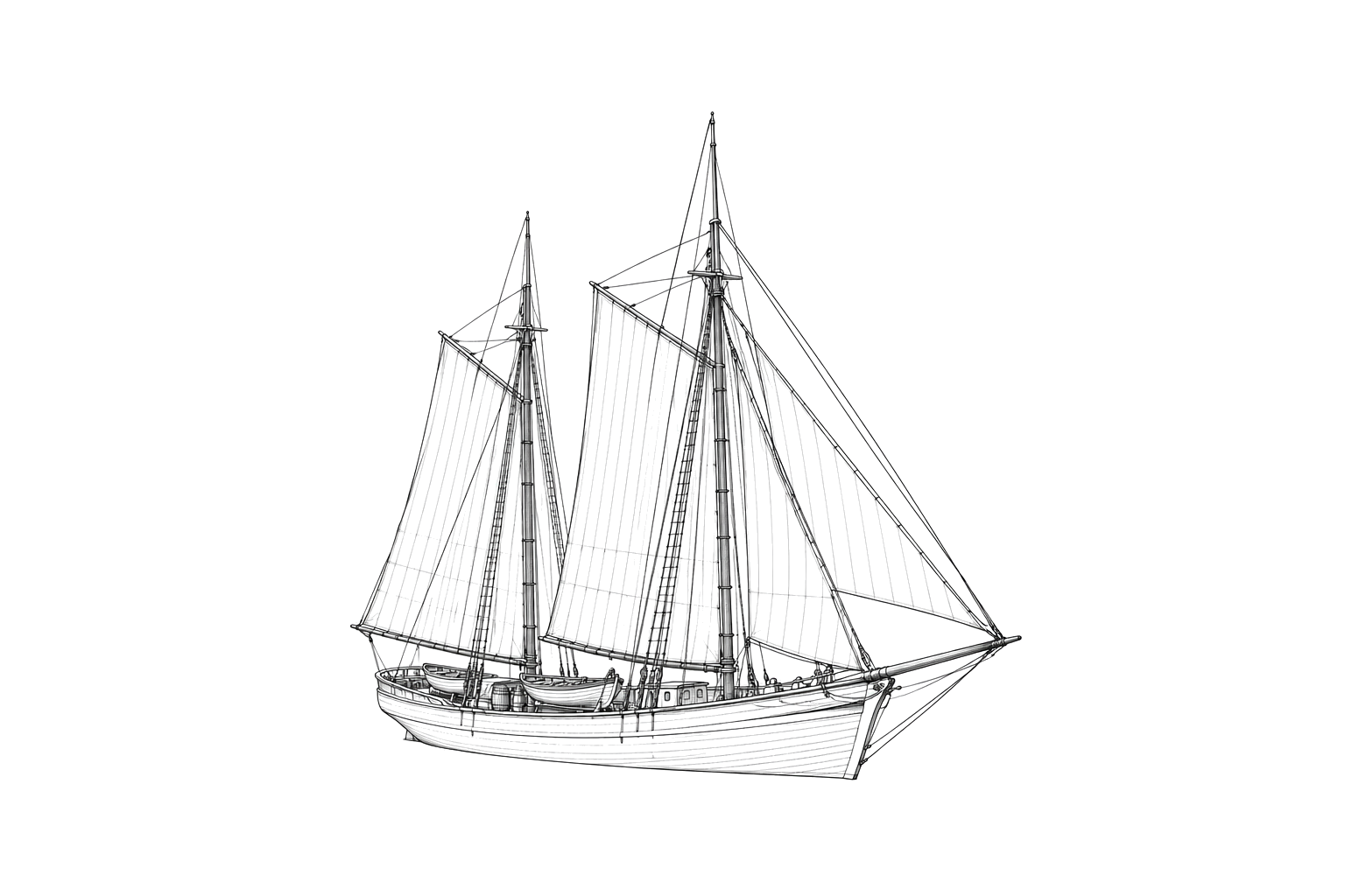 Engraved line drawing of the Leader