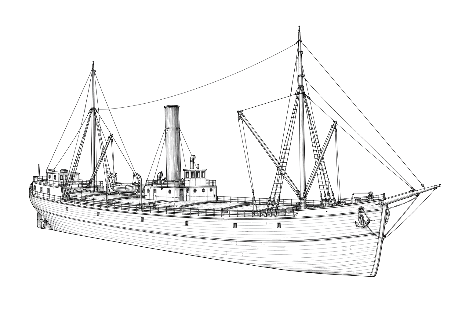 Engraved line drawing of the W.L. Brown