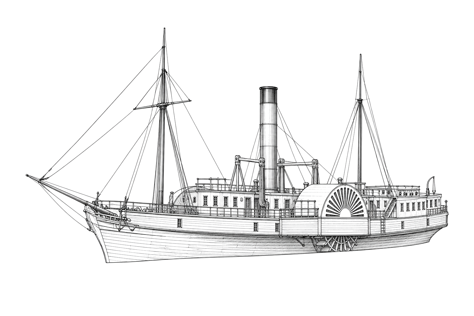 Engraved line drawing of the Brother Jonathan