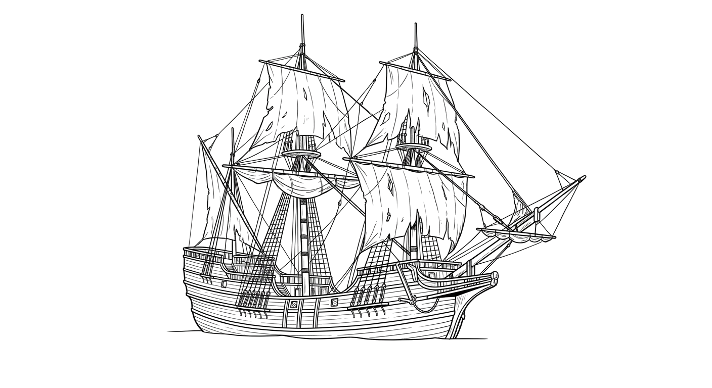 Engraved line drawing of the Nuestra Señora de Belem y San Juan Bautista
