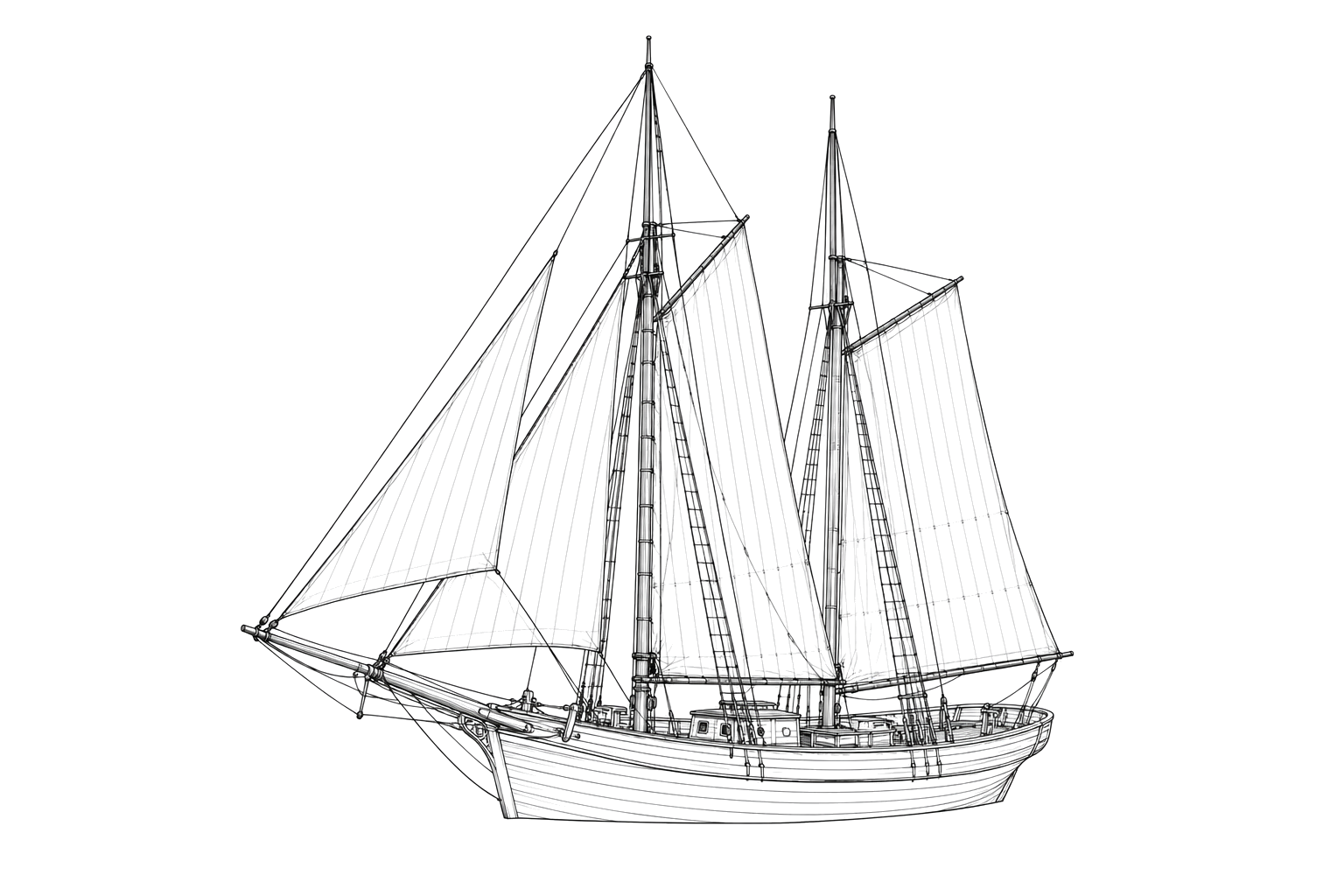 Engraved line drawing of the Alice Craig