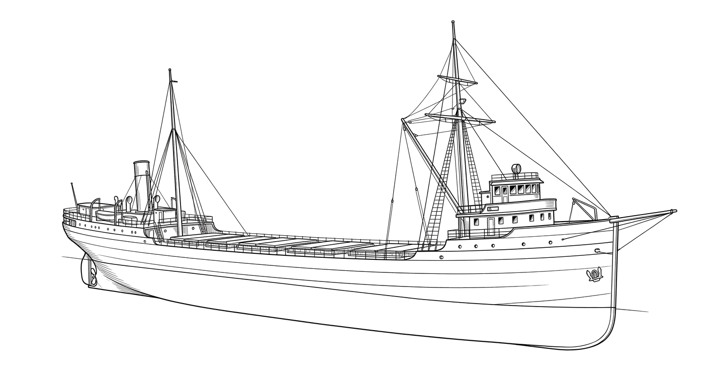 Engraved line drawing of the Regina