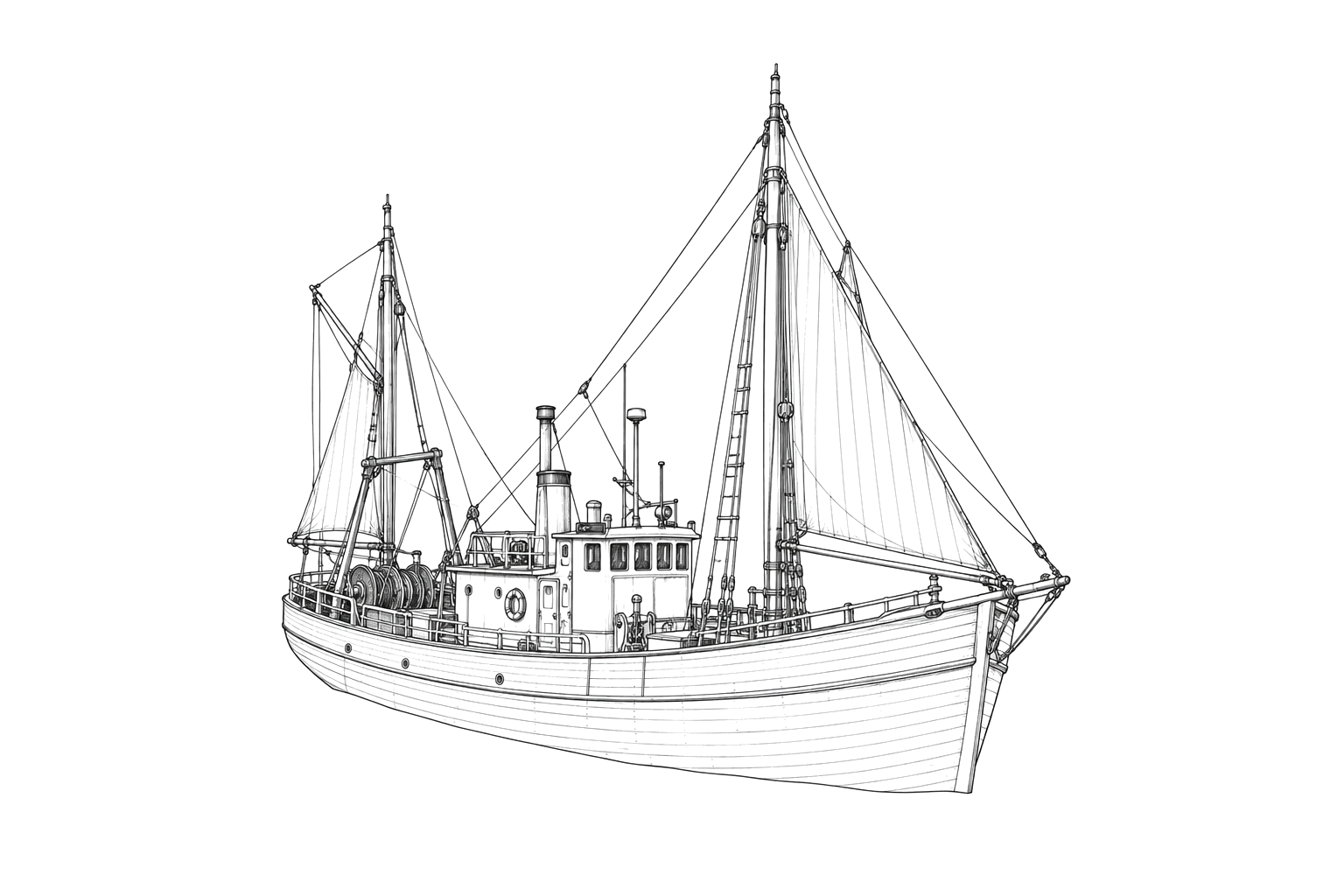 Engraved line drawing of the St. Christopher