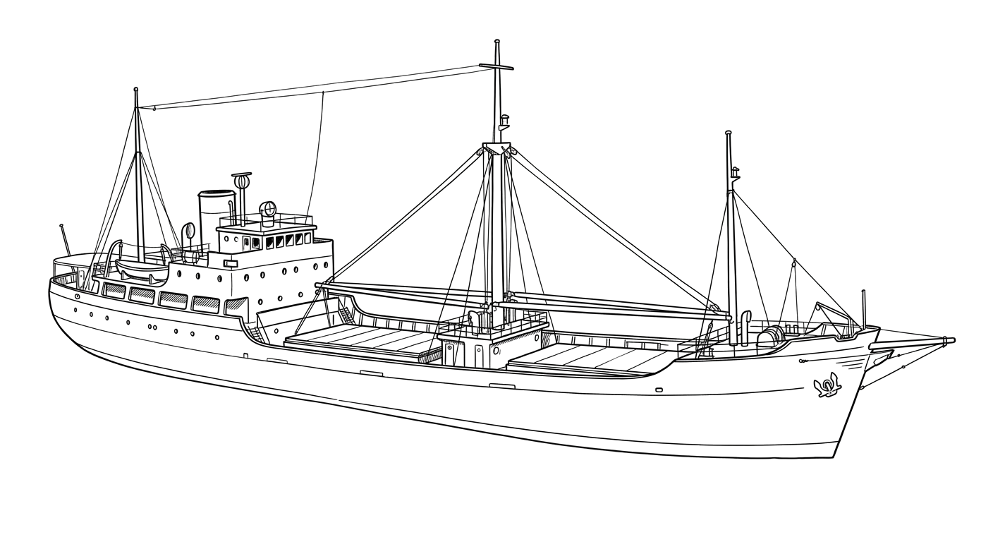 Engraved line drawing of the Sea Star II