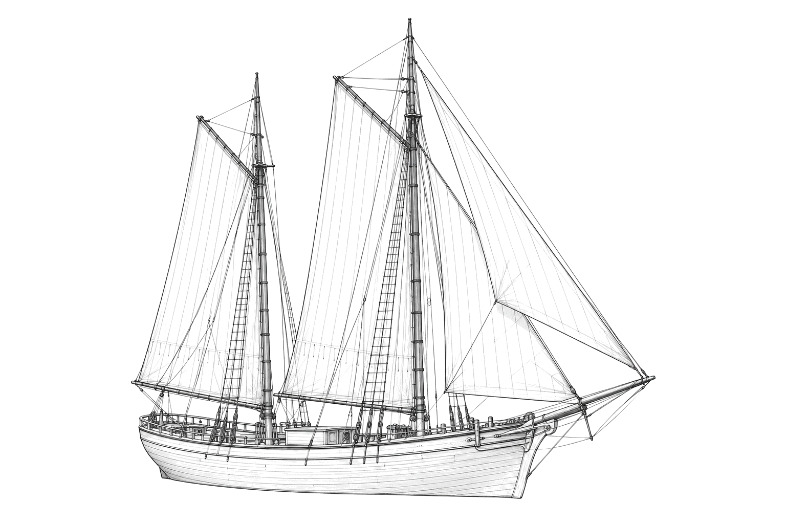 Engraved line drawing of the Lillie Parsons