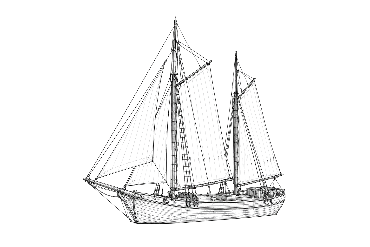 Engraved line drawing of the Home