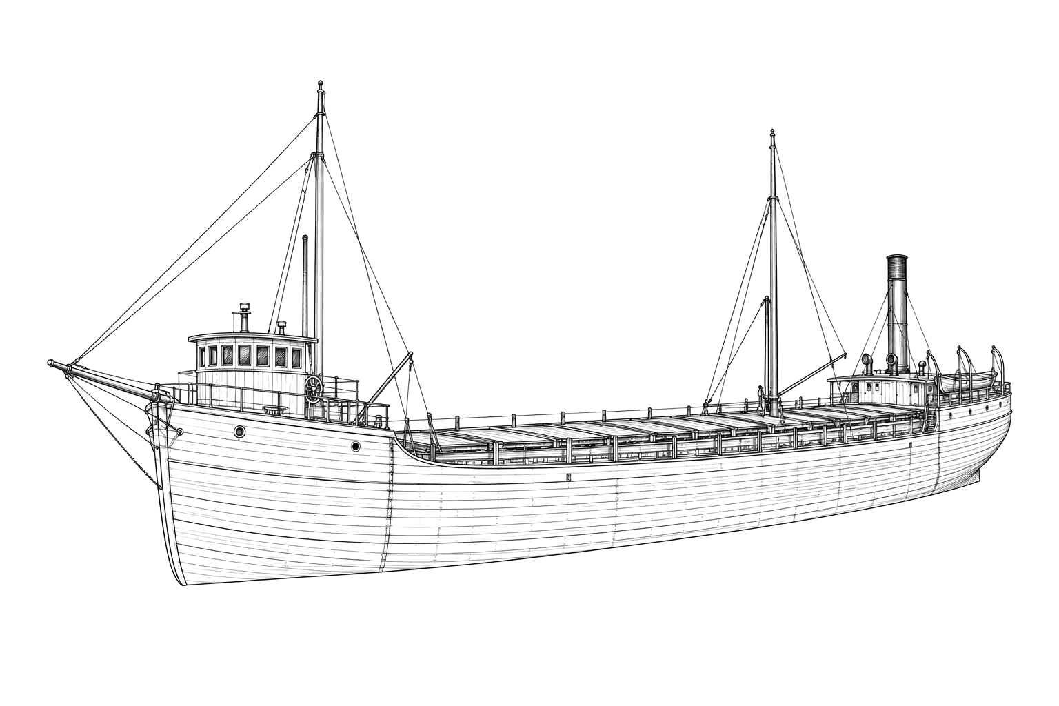 Engraved line drawing of the Robert Wallace