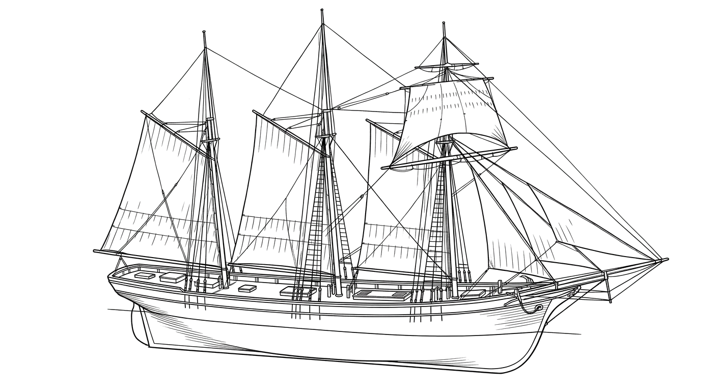 Engraved line drawing of the Christina Nilsson