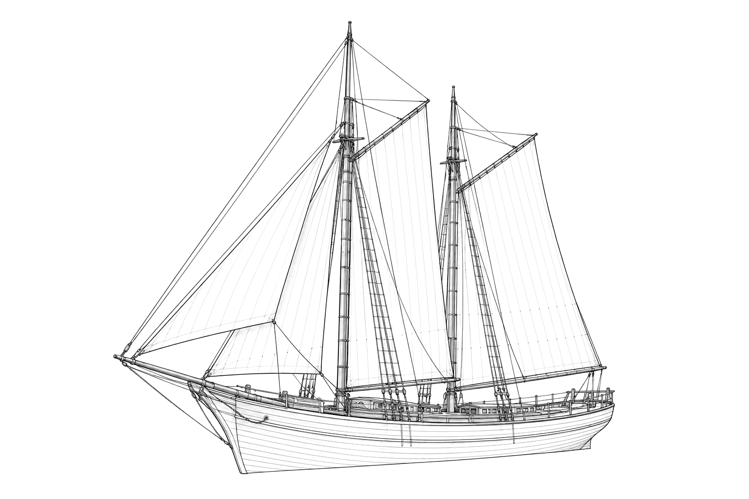 Engraved line drawing of the Cape Horn