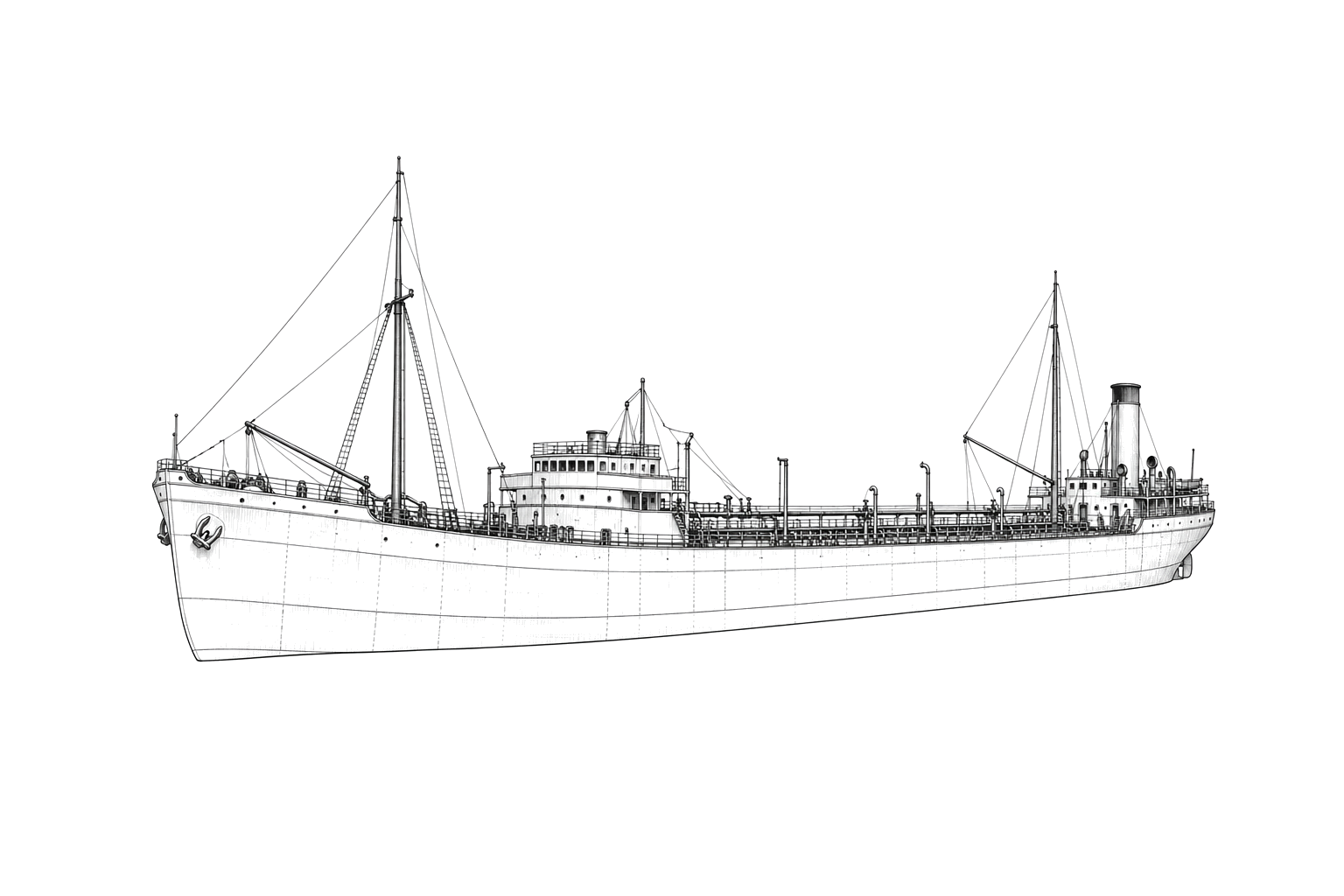 Engraved line drawing of the F.W. Abrams