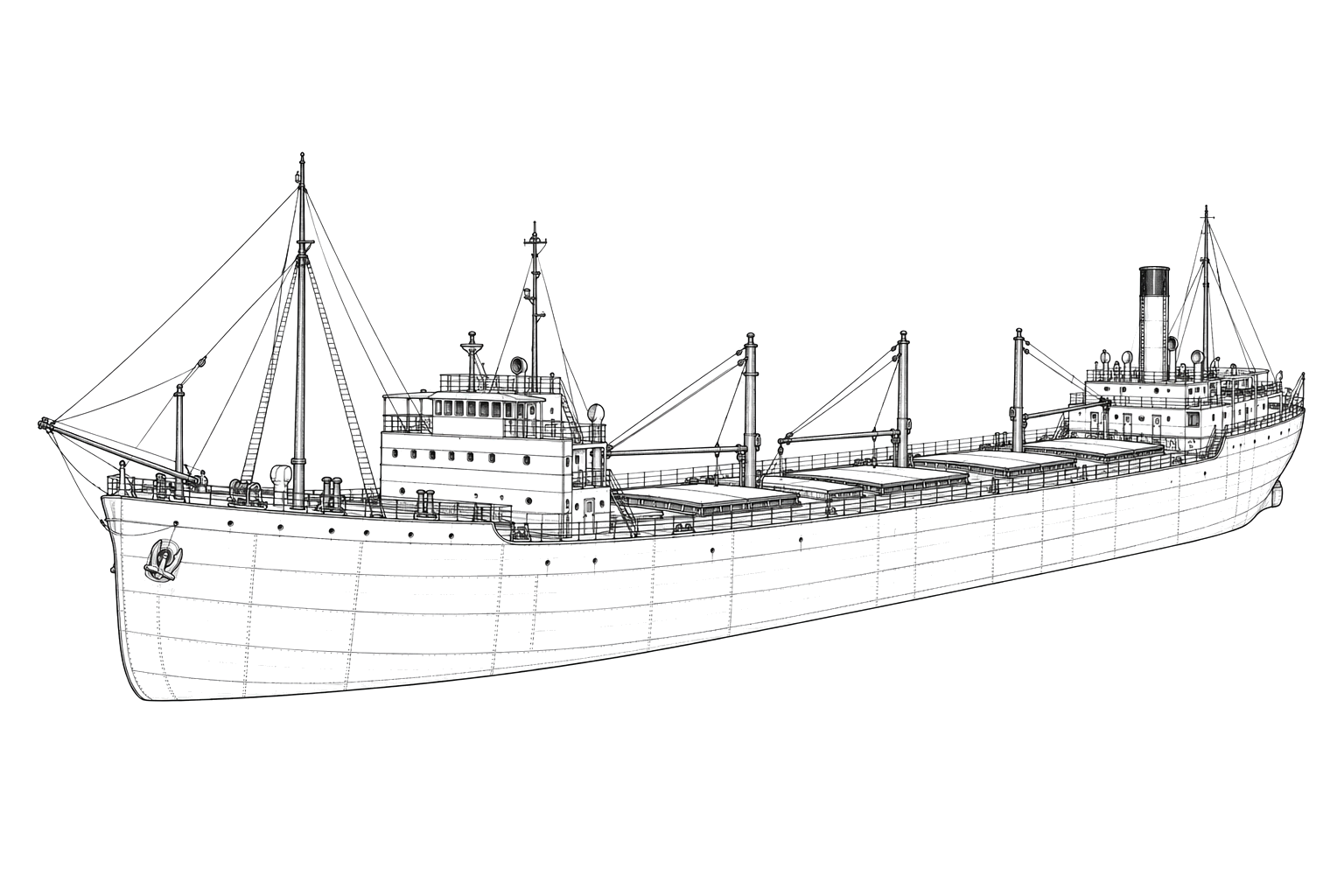 Engraved line drawing of the Venore