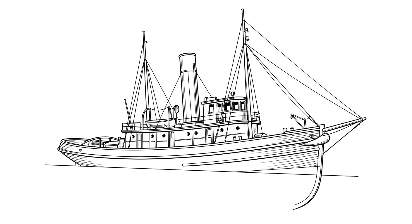 Engraved line drawing of the Bouker No. 2