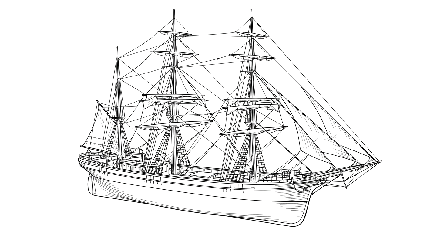 Engraved line drawing of the Star of Bengal