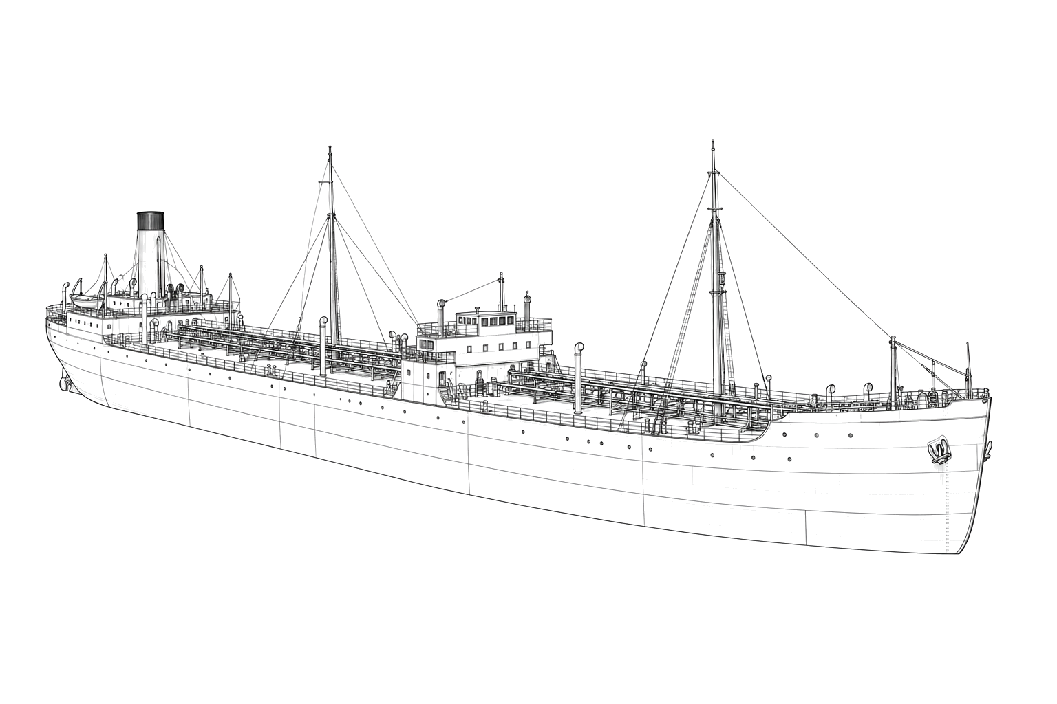Engraved line drawing of the Olympic