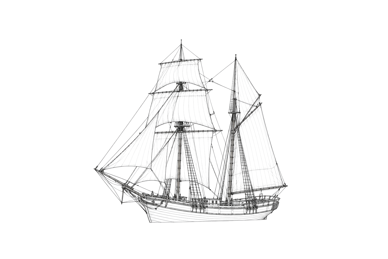 Engraved line drawing of the Sultan