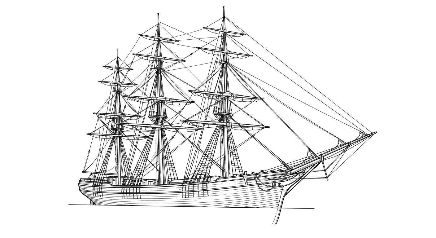 Engraved line drawing of the Franklin