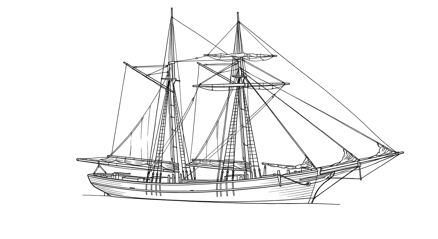 Engraved line drawing of the Lawrence N. McKenzie