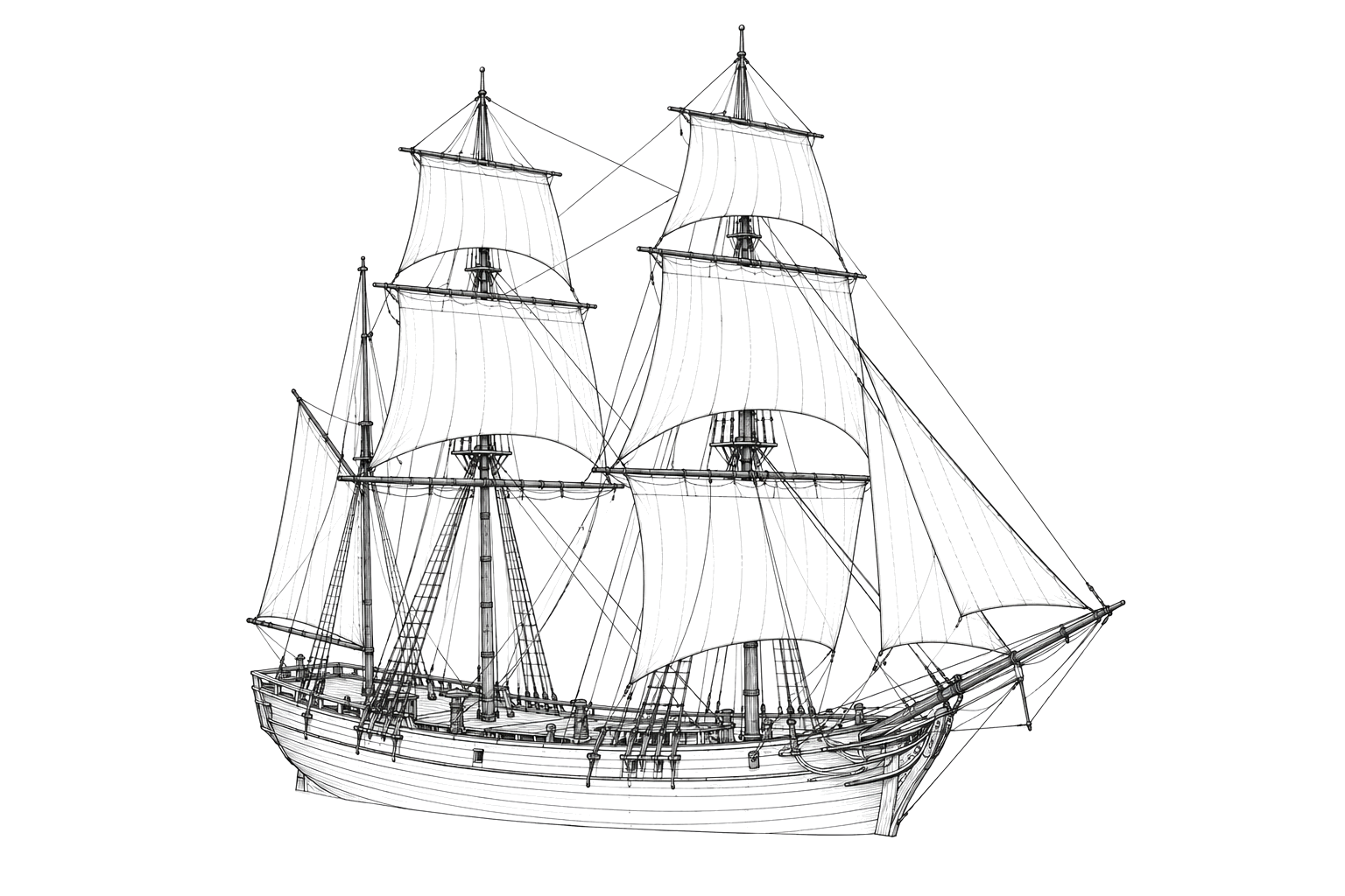Engraved line drawing of the Guerrero