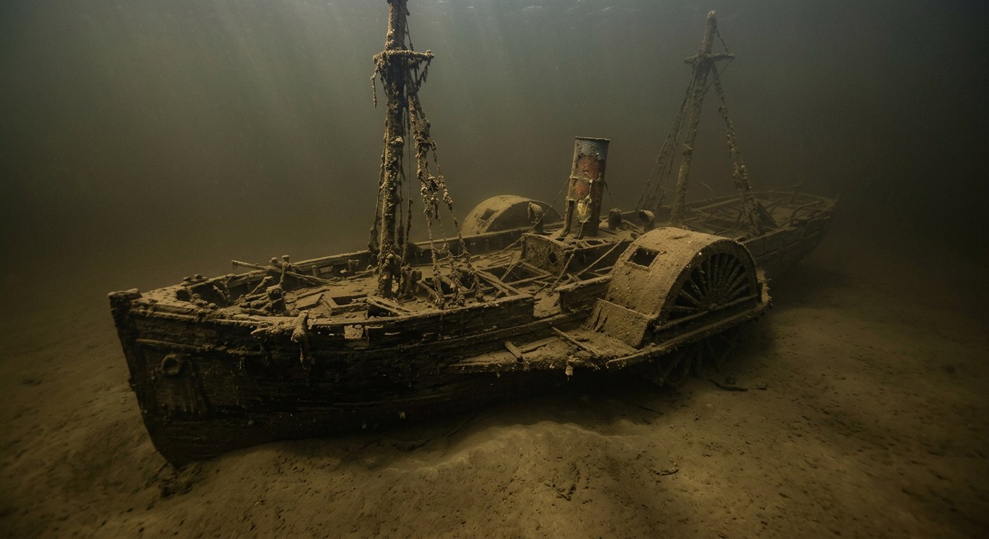 Artistic impression of the CSS Jamestown