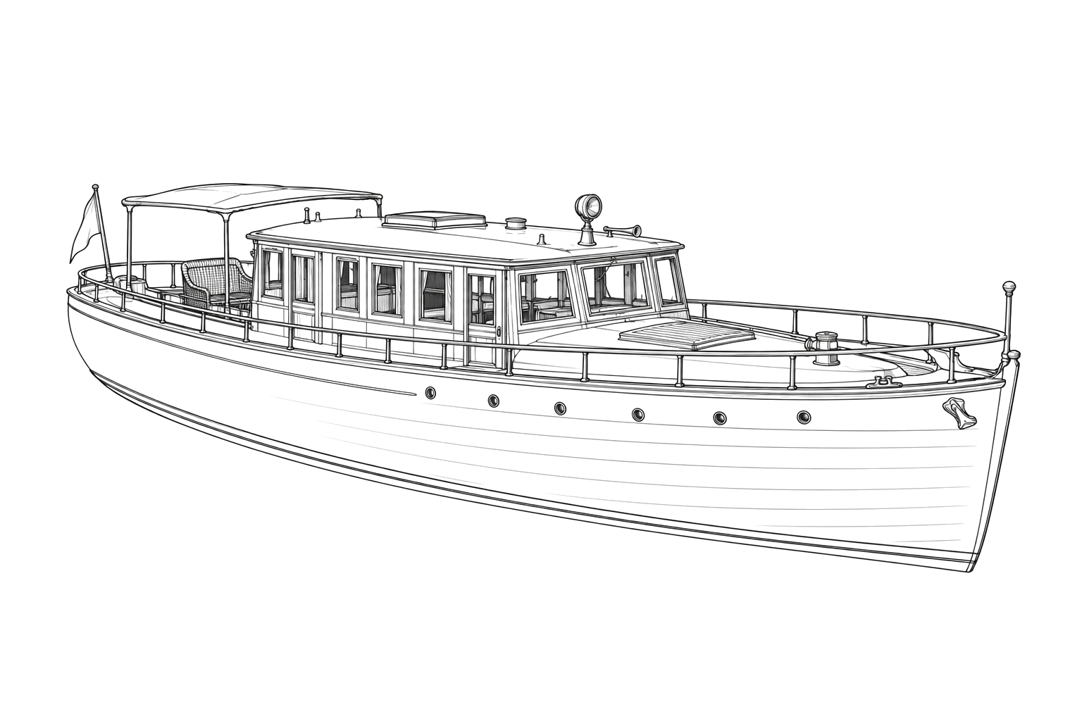 Engraved line drawing of the Francis IV