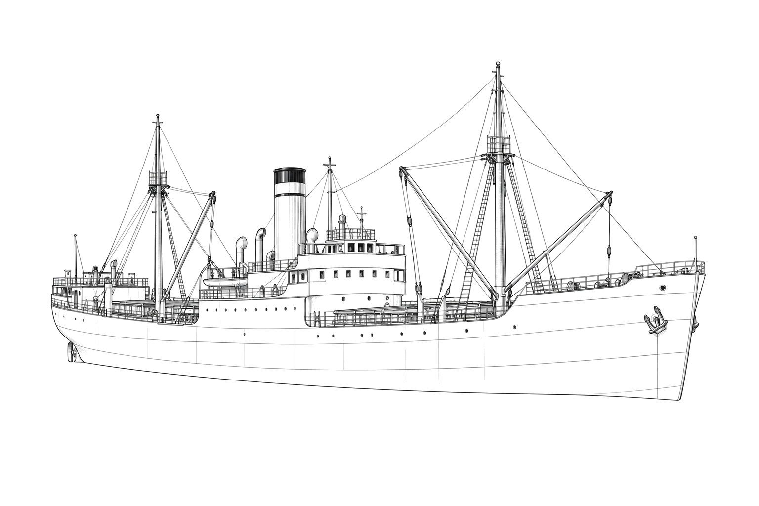 Engraved line drawing of the Umtata
