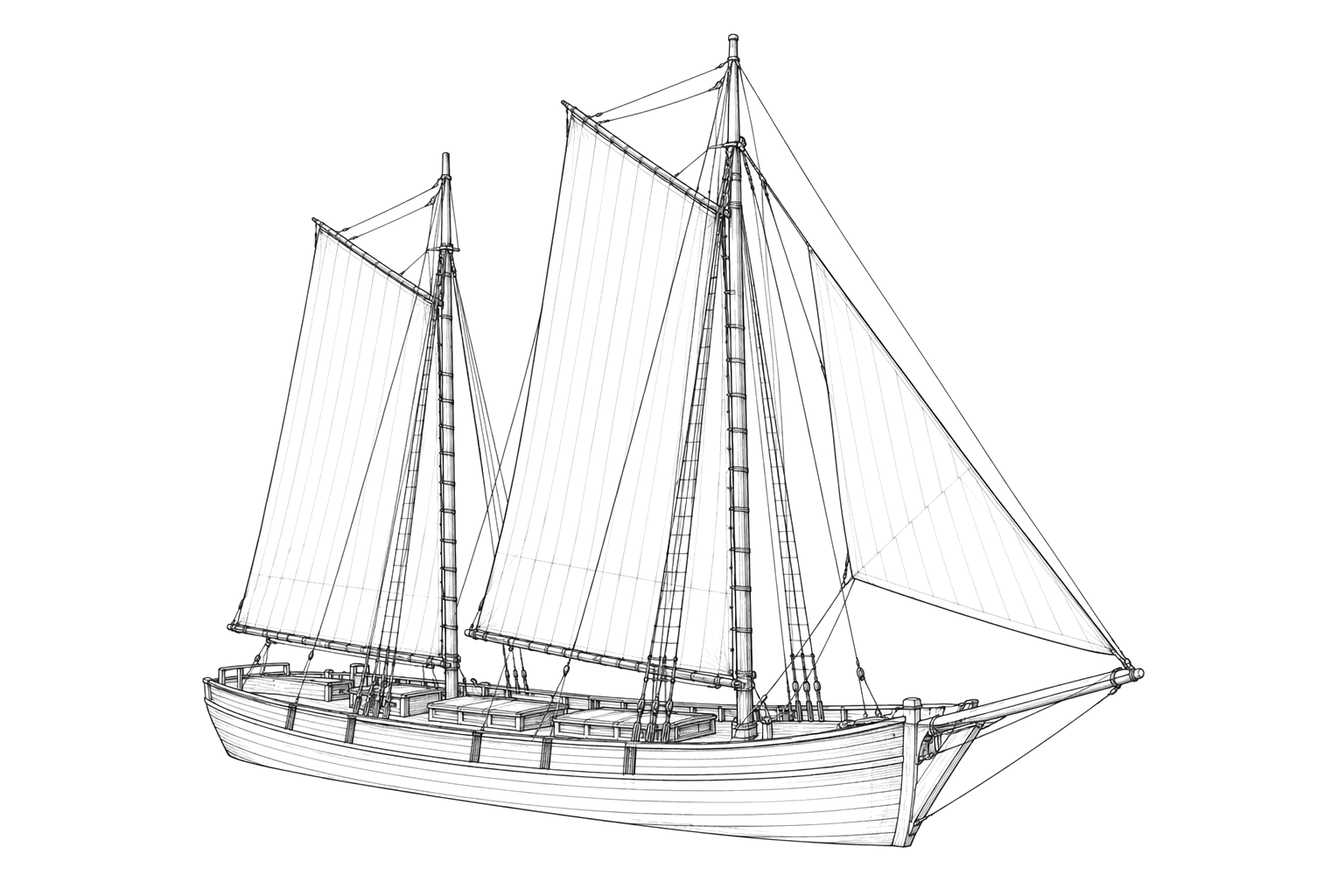 Engraved line drawing of the Ida H. Bloom