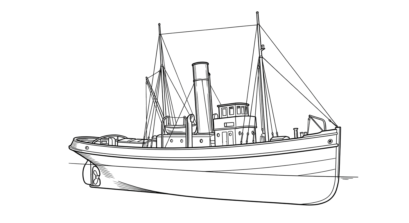 Engraved line drawing of the Panther