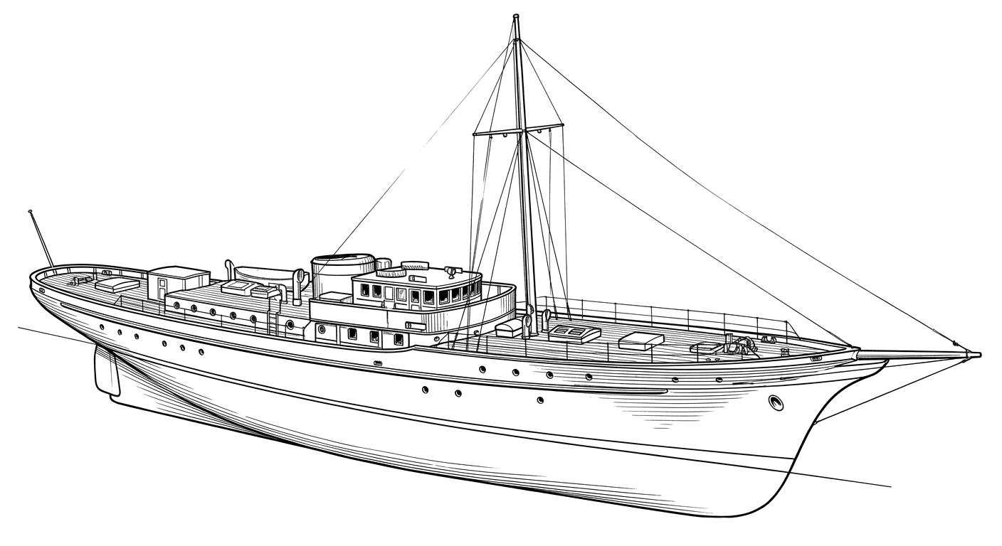 Engraved line drawing of the Valiant