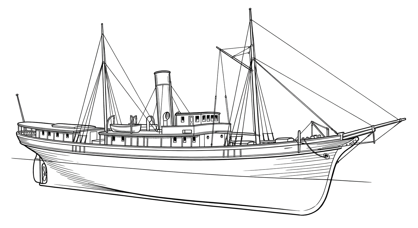 Engraved line drawing of the Empire State