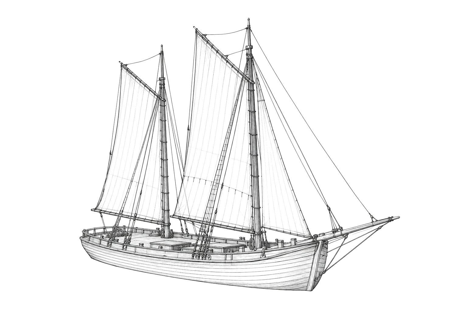 Engraved line drawing of the Blue Belle