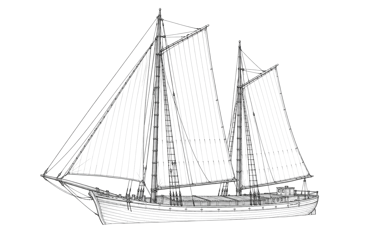 Engraved line drawing of the R.H. Becker