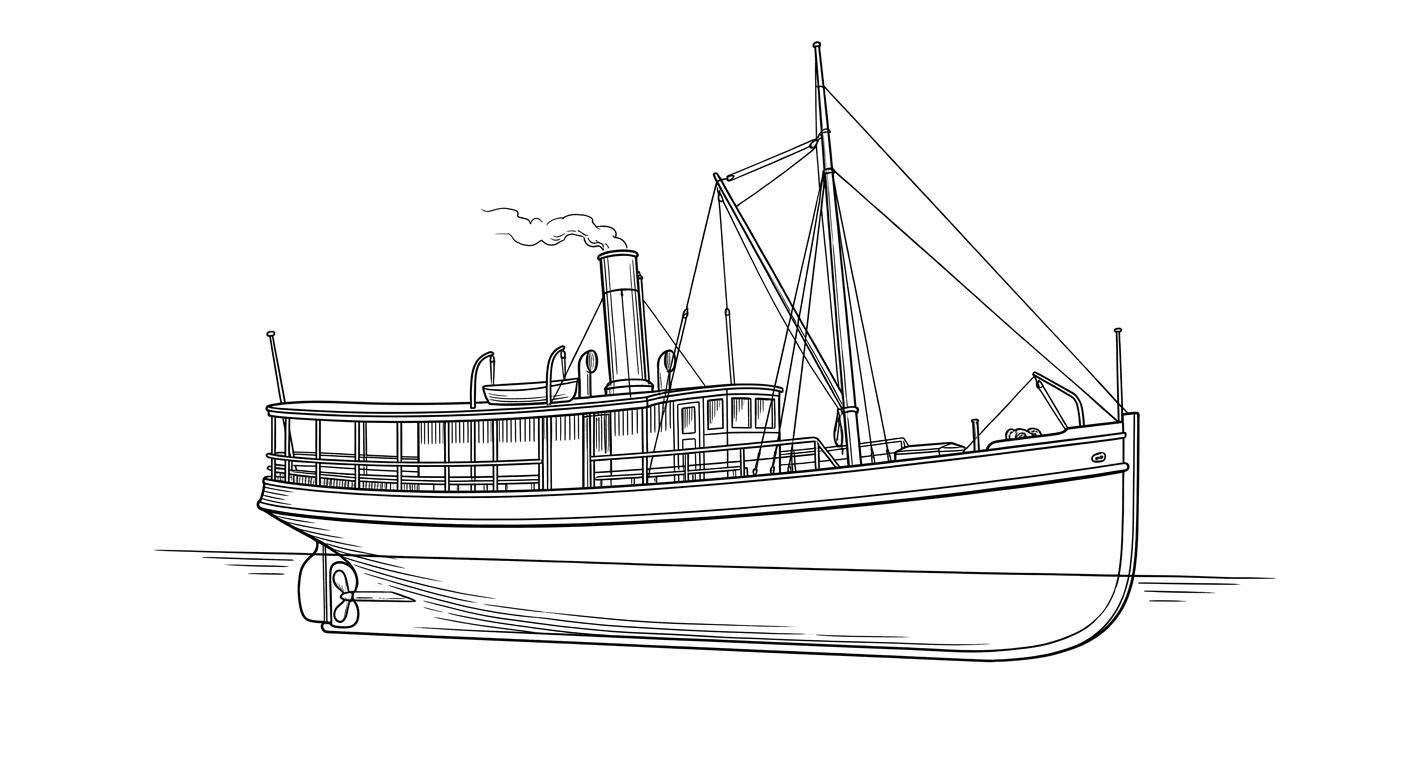 Engraved line drawing of the Ossahinta