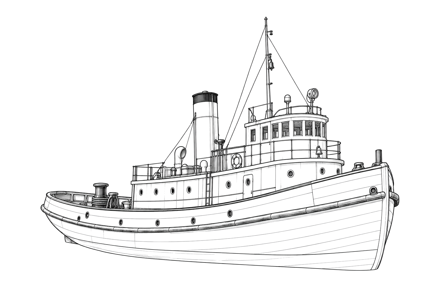 Engraved line drawing of the Admiral