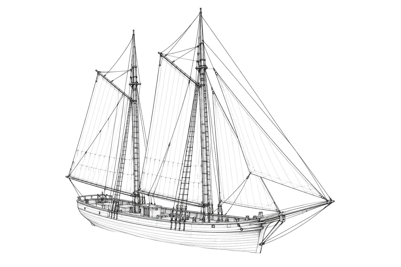 Engraved line drawing of the S.L. Noble
