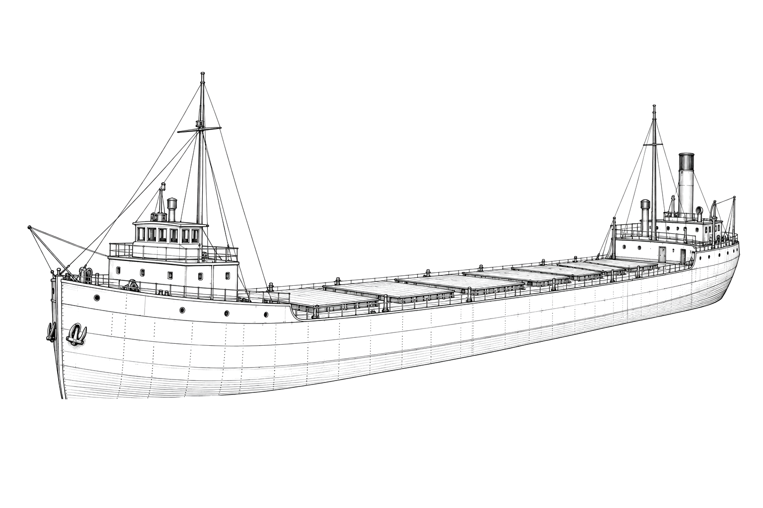 Engraved line drawing of the Merida