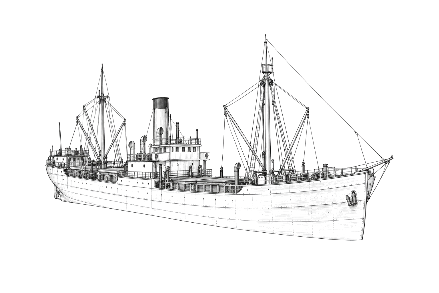 Engraved line drawing of the Seaconnet