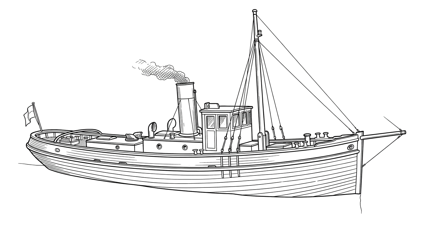 Engraved line drawing of the A. Seaman