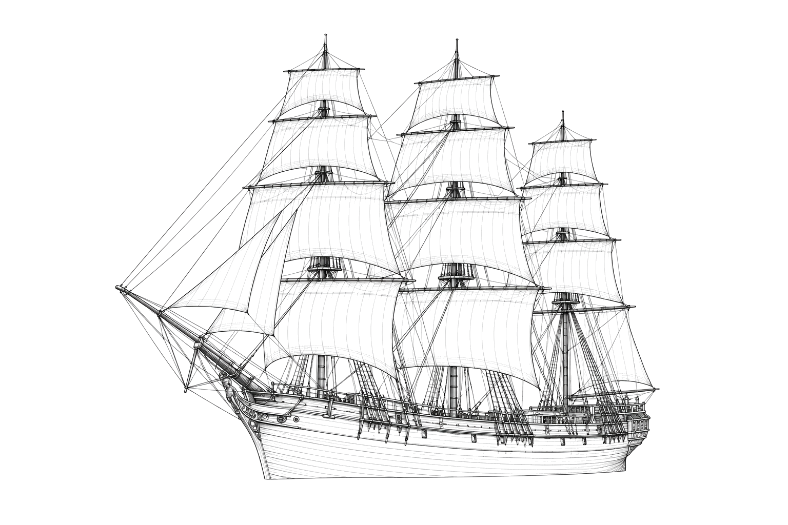 Engraved line drawing of the Lord Clarendon
