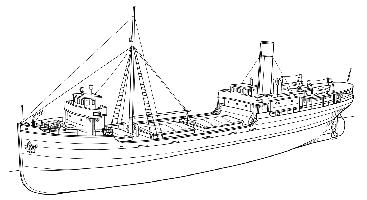 Engraved line drawing of the Kiowa