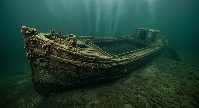 Artistic impression of the Coal Barge (probable A.R. Noyes)