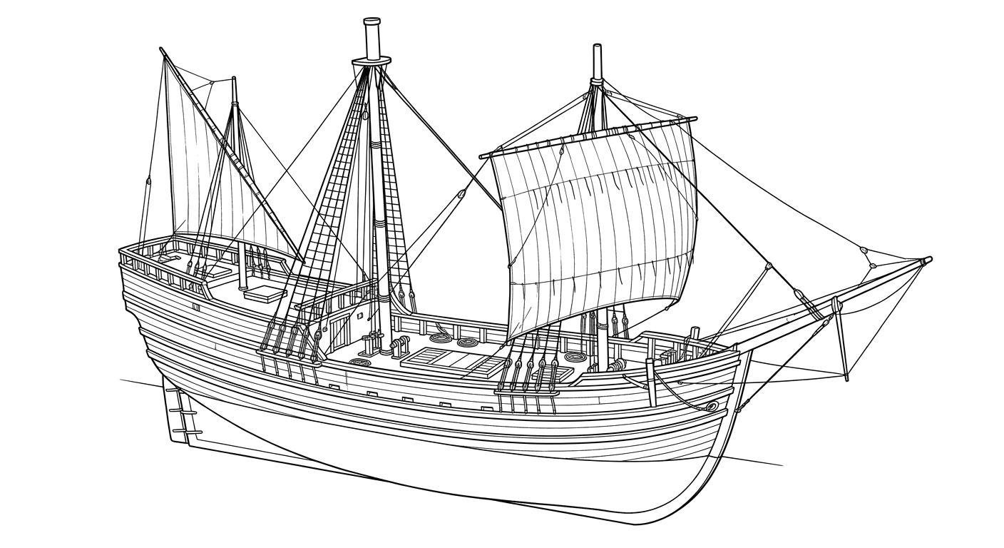 Engraved line drawing of the Nuestra Señora del Rosario Santo Domingo, San Antonio y San Vicente Ferrer