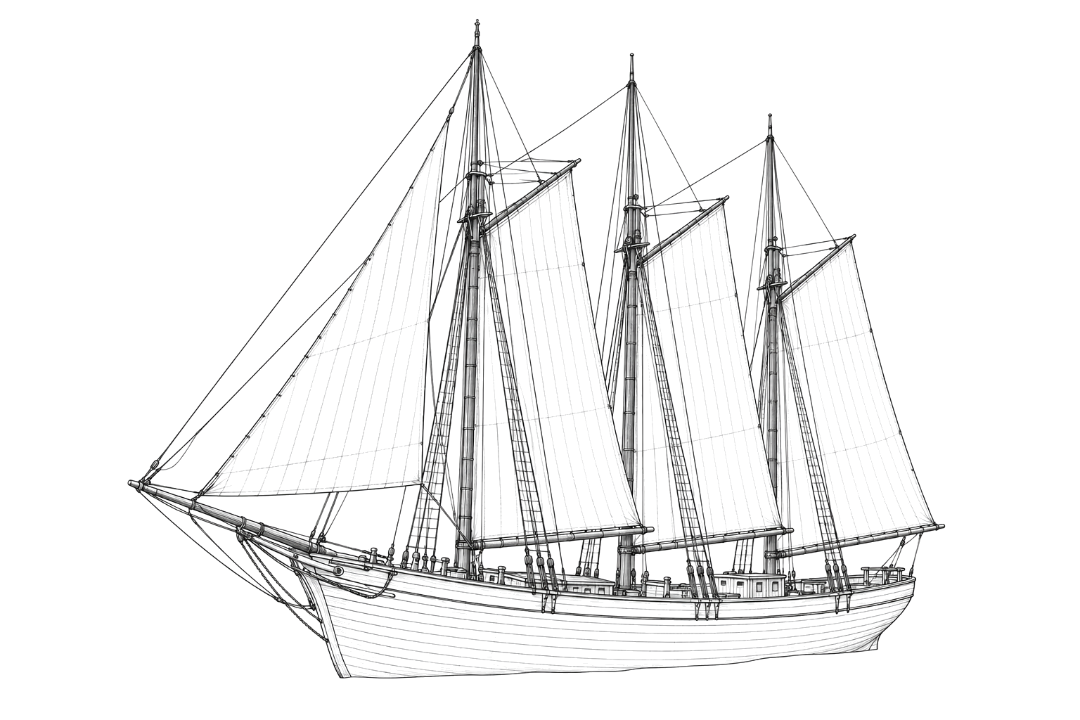 Engraved line drawing of the Iver Lawson