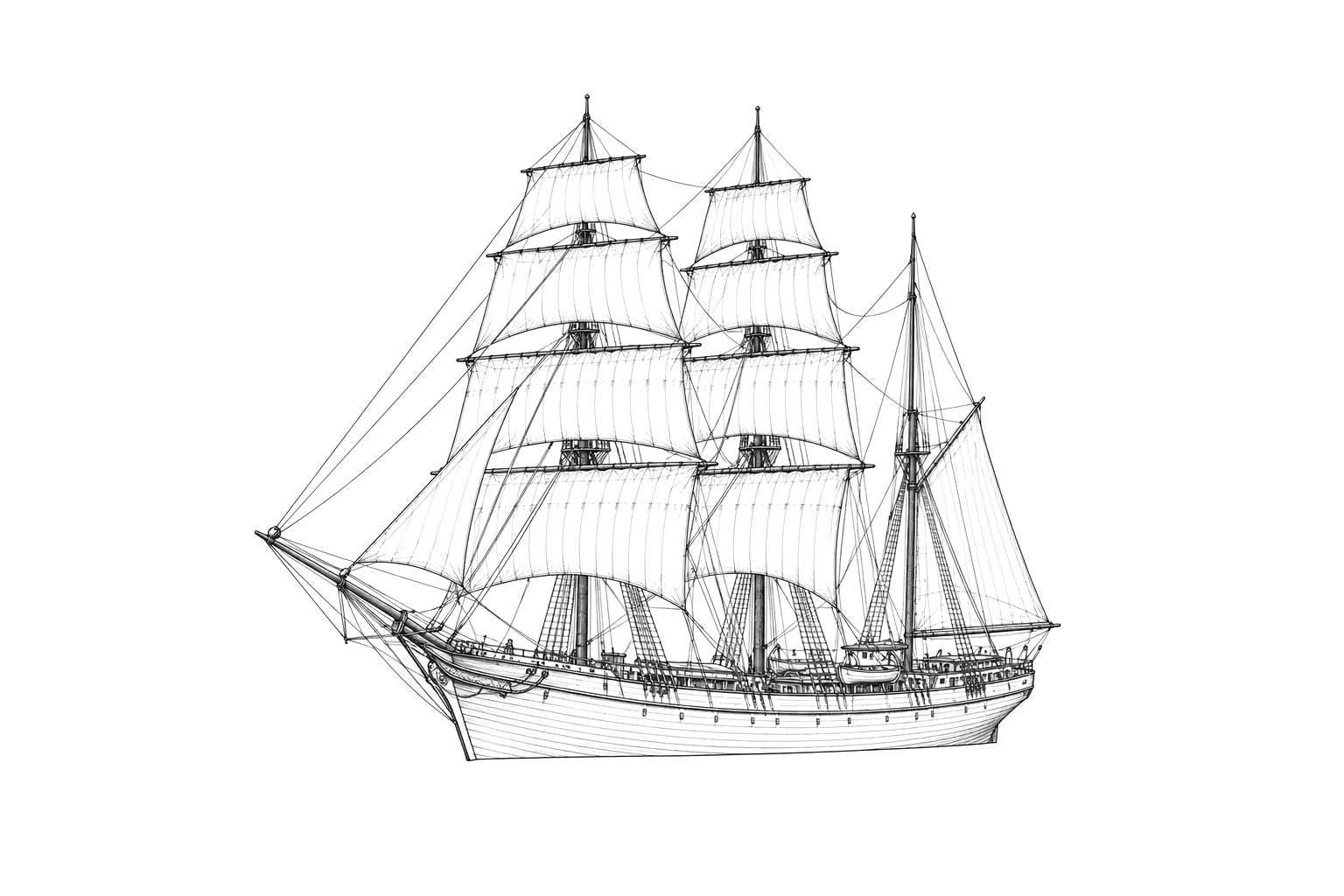 Engraved line drawing of the South America