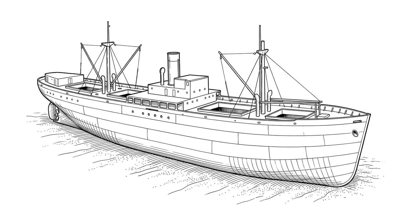Engraved line drawing of the Zane Grey
