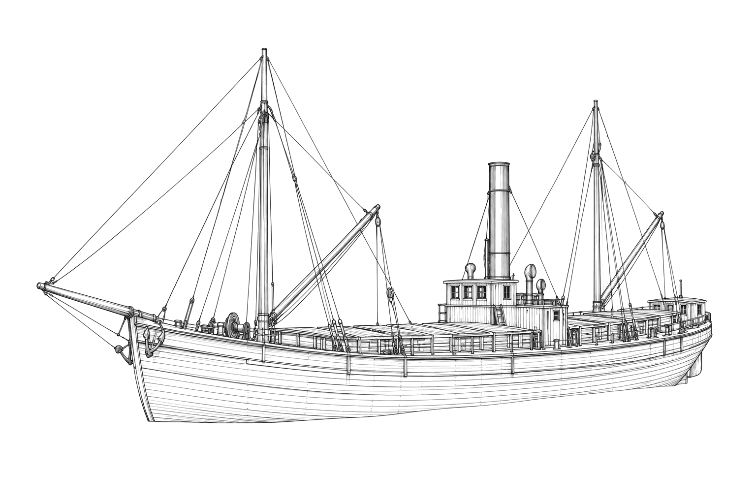 Engraved line drawing of the Joys